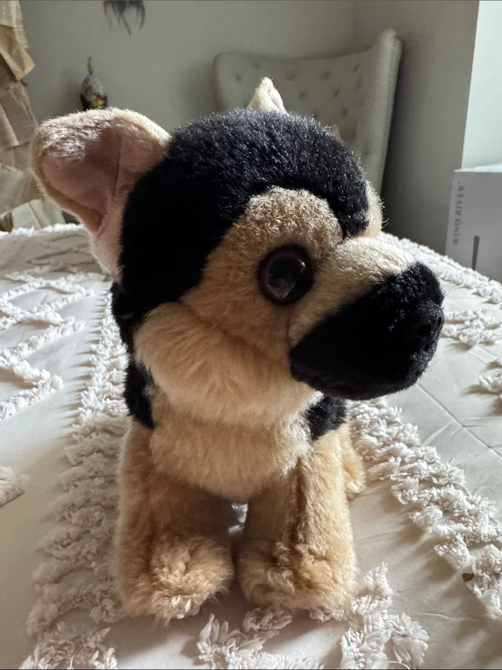 Plush German Shepherd Puppy Dog Plush Toy - Black & Tan